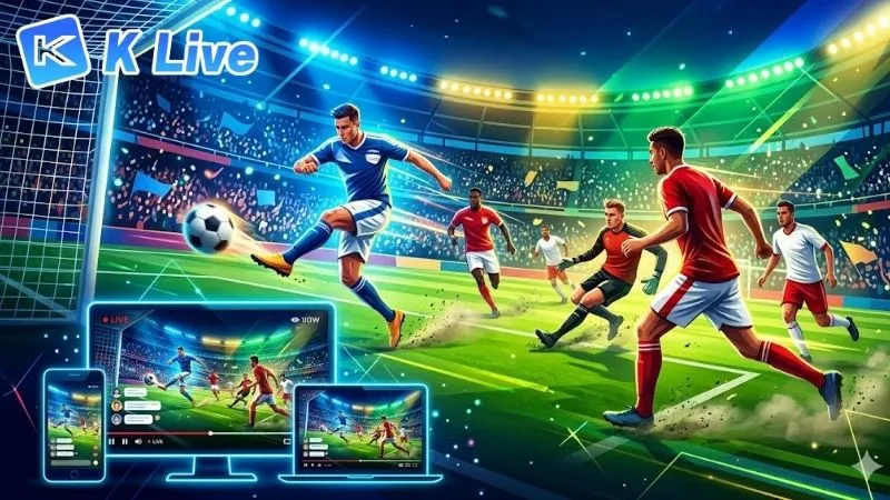 Giao diện xem trực tiếp bóng đá KLIVE